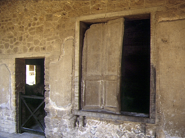 Plaster cast of a shutter in the Villa of Mysteries